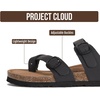 image:imageProject Cloud 100 Genuine Leather Womens Sandals Slides for Women LianBlack Mono Leather