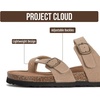 image:imageProject Cloud 100 Genuine Leather Womens Sandals Slides for Women LianChestnut