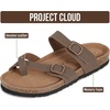 image:imageProject Cloud 100 Genuine Leather Womens Sandals Slides for Women LianMocha Leather