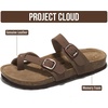image:imageProject Cloud 100 Genuine Leather Womens Sandals Slides for Women LianTan