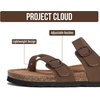 image:imageProject Cloud 100 Genuine Leather Womens Sandals Slides for Women LianTan Distressed Leather