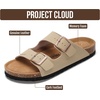 image:imageProject Cloud 100 Genuine Leather Womens Sandals Slides for Women VenitaBeige