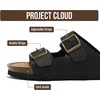 image:imageProject Cloud 100 Genuine Leather Womens Sandals Slides for Women VenitaBlack