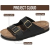 image:imageProject Cloud 100 Genuine Leather Womens Sandals Slides for Women VenitaBlack