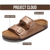 image:imageProject Cloud 100 Genuine Leather Womens Sandals Slides for Women VenitaBronze Metallic Leather