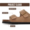 image:imageProject Cloud 100 Genuine Leather Womens Sandals Slides for Women VenitaChestnut