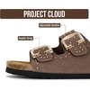image:imageProject Cloud 100 Genuine Leather Womens Sandals Slides for Women VenitaMushroomstud