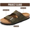 image:imageProject Cloud 100 Genuine Leather Womens Sandals Slides for Women VenitaOlive