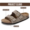 image:imageProject Cloud 100 Genuine Leather Womens Sandals Slides for Women VenitaTaupe Suedewide