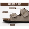 image:imageProject Cloud 100 Genuine Leather Womens Sandals Slides for Women VenitaTaupe Suedewide