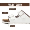 image:imageProject Cloud 100 Genuine Leather Womens Sandals Slides for Women VenitaWhite