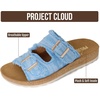 image:imageProject Cloud Comfortable Womens Sandals Platform Sandals for WomenBlue Twill  Light
