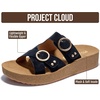 image:imageProject Cloud Comfortable Womens Sandals Platform Sandals for WomenPure Black  Kristi