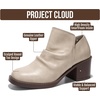 image:imageProject Cloud Genuine Leather Heeled Boots For Women  Slouch Womens BootsBone Grainy Leather