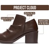 image:imageProject Cloud Genuine Leather Heeled Boots For Women  Slouch Womens BootsDark Brown Grainy Leather