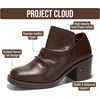 image:imageProject Cloud Genuine Leather Heeled Boots For Women  Slouch Womens BootsDark Brown Grainy Leather