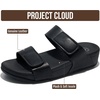 image:imageProject Cloud Genuine Leather Platform Sandals Women Non Slip Womens SlidesAdee  Black