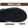 image:imageProject Cloud Genuine Leather Platform Sandals Women Non Slip Womens SlidesAdee  Black