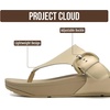 image:imageProject Cloud Genuine Leather Platform Sandals Women Non Slip Womens SlidesLight Gold Leather  Buckle
