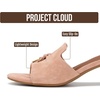 image:imageProject Cloud Genuine Leather Womens Heels Dress Sandals amp Slides MonacoCherry Blossom Suede