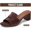 image:imageProject Cloud Genuine Leather Womens Heels Dress Sandals amp Slides MonacoEspresso Suede
