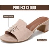 image:imageProject Cloud Genuine Leather Womens Heels Dress Sandals amp Slides MonacoLatte Suede