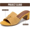 image:imageProject Cloud Genuine Leather Womens Heels Dress Sandals amp Slides MonacoTurmeric Suede