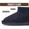 image:imageProject Cloud Girls 100 Genuine Leather Non Slip Fur Lined Ankle BootsNavy Suede