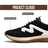 image:imageProject Cloud Lighweight Trendy Lace Up Fashion Sneakers for Women LeccoBlack