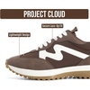 image:imageProject Cloud Lighweight Trendy Lace Up Fashion Sneakers for Women LeccoChocolate