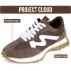 image:imageProject Cloud Lighweight Trendy Lace Up Fashion Sneakers for Women LeccoChocolate