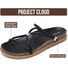 image:imageProject Cloud NonSlip Summer Slides for Women amp Lightweight Womens SandalsBlack Strappy