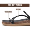 image:imageProject Cloud NonSlip Summer Slides for Women amp Lightweight Womens SandalsBlack Strappy