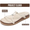 image:imageProject Cloud NonSlip Summer Slides for Women amp Lightweight Womens SandalsCream Strappy