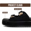 image:imageProject Cloud Platform Sandals Women Memory Foam Slides HavanaBlack Suede