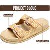 image:imageProject Cloud Trendy Adjustable Sandals amp Slides for Women with Soft InsoleSharl 2  Beigeraffia