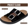 image:imageProject Cloud Trendy Adjustable Sandals amp Slides for Women with Soft InsoleSharl 2  Black Suede