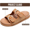 image:imageProject Cloud Trendy Adjustable Sandals amp Slides for Women with Soft InsoleSharl 2  French Beige Raffia