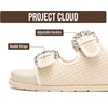 image:imageProject Cloud Trendy Adjustable Sandals amp Slides for Women with Soft InsoleSharl 2  Offwhite Raffia