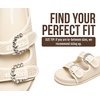 image:imageProject Cloud Trendy Adjustable Sandals amp Slides for Women with Soft InsoleSharl 2  Offwhite Raffia