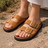 image:imageProject Cloud Trendy Adjustable Sandals amp Slides for Women with Soft InsoleSharl 2  Tan Suede