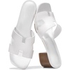 image:imageProject Cloud 100 Genuine Leather Block Heeled Sandals for WomenOpalWhite Leather