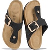 image:imageProject Cloud 100 Genuine Leather Thong Sandals amp Flip Flops for WomenBlack  Bigger Buckle