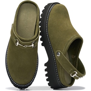 image:imagePlatform Clogs for Women  Non Slip Womens Shoes  Chunky Lug Womens MulesOlive Suede