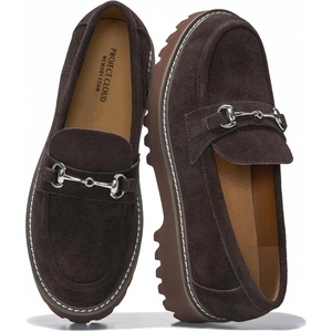 image:imageProject Cloud 100 Genuine Leather Loafers for Women Horsebit Womens ShoesDusty Chocolate Suede