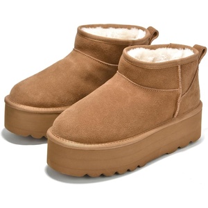 image:imageProject Cloud 100 Genuine Leather Platform Ankle Boots for WomenChestnut
