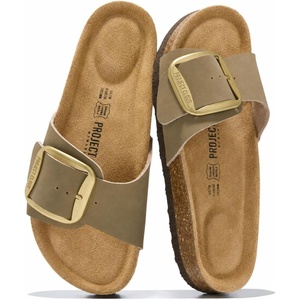 image:imageProject Cloud 100 Genuine Leather Sandals Women Comfortable Womens SlidesIbiza  Beigebigger Buckle