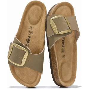 image:imageProject Cloud 100 Genuine Leather Sandals Women Comfortable Womens SlidesMykonos  Beige