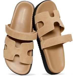 image:imageProject Cloud 100 Genuine Leather Sandals Women amp Slides for Women MayvyBeige Sable