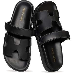 image:imageProject Cloud 100 Genuine Leather Sandals Women amp Slides for Women MayvyBlack